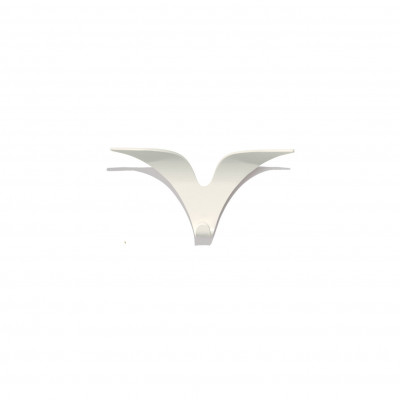 Pezzani - Jonathan - Appendiabiti da parete in acciaio verniciato sabbiato in stile moderno - Colore: Bianco - SKU: 0/326#BS