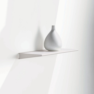 Pezzani - Ala - Mensola piccola da parete moderna in acciaio - Colore: Bianco - SKU: 0/65#BS