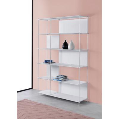 Pezzani - Musa - Libreria componibile in acciaio moderna con varie scaffalature a vista - SKU: 0/71.COMP-22