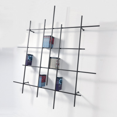 Pezzani - Libra - Libreria da parete tubolare grande di design moderno e minimalista - SKU: 0/72-2