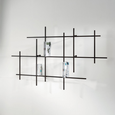 Pezzani - Libra - Libreria da parete orizzontale di design moderno - SKU: 0/72-5