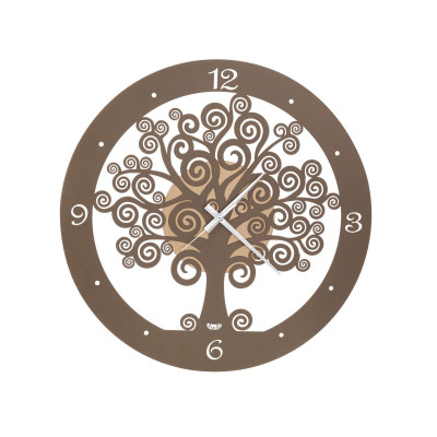 Arti e Mestieri - Albero della Vita - Orologio da parete piccolo con lancette in alluminio - Colore: Oro/Bronzo - SKU: 0OR3486C202