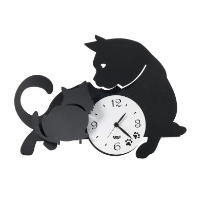Arti e Mestieri - Mamma Gatta - Orologio da tavolo da cucina con gattini - SKU: 0OR3494