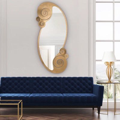 Arti e Mestieri - Circeo - Specchio da parete in metallo dal design moderno - SKU: 0SP3548