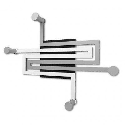  CalleaDesign - Snake - Appendiabiti da parete in legno di design moderno con 4 pomelli - SKU: 13-016 