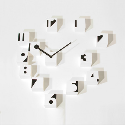 Progetti - RND_Time - Orologio da parete moderno componibile Optical - Colore: Bianco - SKU: 013430BI