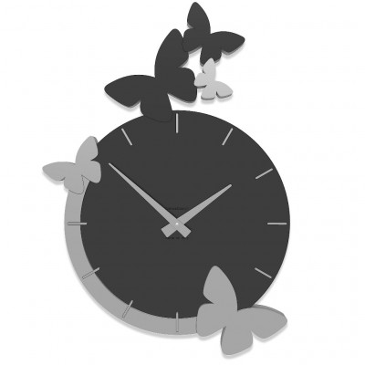 CalleaDesign - Il volo delle farfalle - Orologio da parete - Colore: Nero - SKU: 50-10-3-5