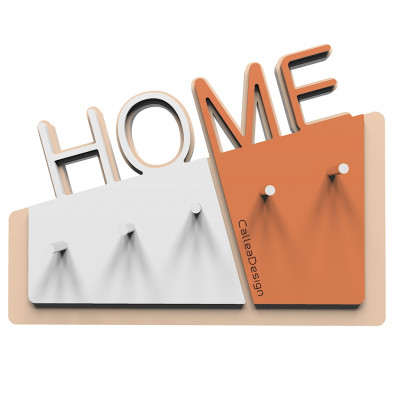 CalleaDesign Home Portachiavi magnetico da parete in legno Colore: Terracotta