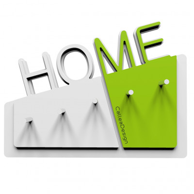 CalleaDesign Home Portachiavi magnetico da parete in legno Colore: Verde Mela