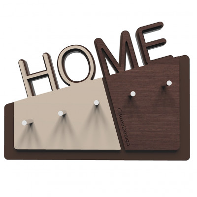CalleaDesign Home Portachiavi magnetico da parete in legno Colore: Rovere Wengè