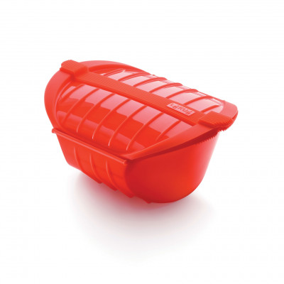  Lekuè - Contenitore per microonde in silicone - Colore: Rosso - SKU: 1841611 