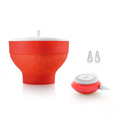  Lekuè - Kit popcorn maker in silicone per bambini - Colore: Rosso - SKU: 1842008 