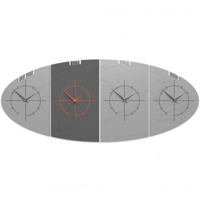 CalleaDesign - Sydney - Orologio da parete - Colore: Alluminio - SKU: 12-004-2