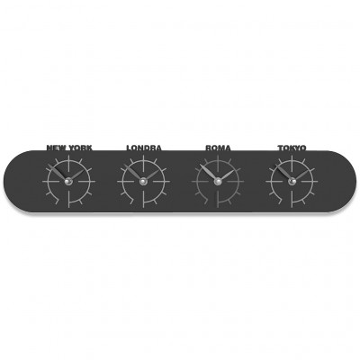 CalleaDesign - Singapore - Orologio da parete - Colore: Nero - SKU: 12-007-5
