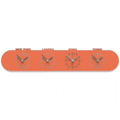 CalleaDesign - Singapore - Orologio da parete - Colore: Arancione - SKU: 12-007-63