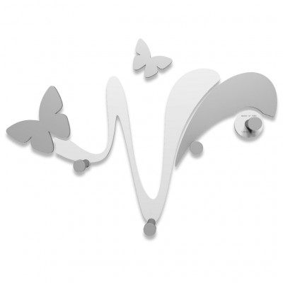 CalleaDesign - Farfalla - Appendiabiti da Parete - Colore: Bianco - SKU: 50-13-1-1