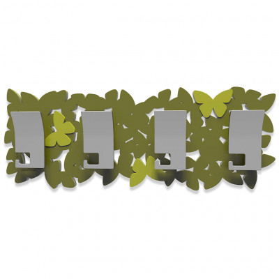 CalleaDesign - Farfalla - Appendiabiti da parete moderno lineare - Colore: Verde Oliva - SKU: 50-13-3-54