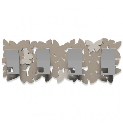 CalleaDesign - Farfalla - Appendiabiti da parete moderno lineare - Colore: Tortora - SKU: 50-13-3-13