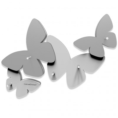 CalleaDesign Farfalla Portachiavi da parete Colore: Bianco