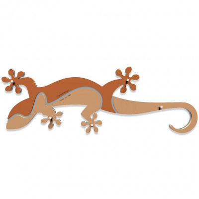 CalleaDesign Geco Arrampicante Portachiavi da parete Colore: Pesca Chiaro
