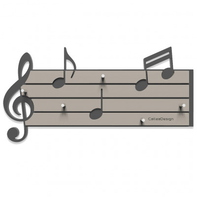 CalleaDesign Tartini Portachiavi da parete Colore: Grigio Quarzo