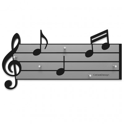 CalleaDesign Tartini Portachiavi da parete Colore: Nero
