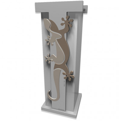 CalleaDesign Geco Arrampicante Porta ombrelli di design moderno in legno Colore: Sabbia