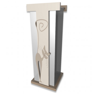 CalleaDesign Gatti Porta ombrelli di design moderno in legno Colore: Tortora