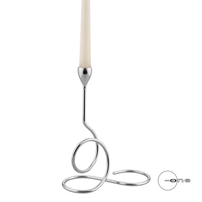 Mascagni - Candeliere in metallo dal design moderno - Colore: Cromato - SKU: 20AWIRE