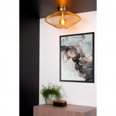 Lucide - Mesh - Plafoniera con struttura e diffusore in metallo intrecciato dal design moderno - 1 Lampadina E27 40W - 20 - SKU: 21123/45/