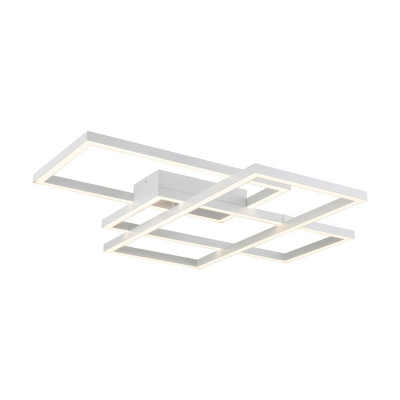 Maytoni - Line - Lampada da Soffitto ultramoderna a LED con montatura in metallo - Colore: Bianco - 1 Lampadina - Led Integrato - 80W - Lumen 4100 - Gradi Kelvin 3000k Luce Calda - IP20 - SKU: MOD015CL-L80W