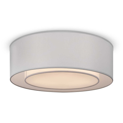 Maytoni - Bergamo - Lampada da Soffitto moderna con paralume in tessuto e struttura in metallo - Colore: Cromato - 3 Lampadine E27 60W - IP20 - SKU: MOD617CL-04GR