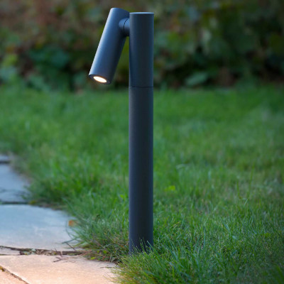 Lucide - Tatum - Paletto luce da giardino diffusore a LED in alluminio orientabile - Colore: Antracite - 1 Lampadina Led Integrato 5W - Lumen 550 - Gradi Kelvin 3000k Luce Calda - 65 - SKU: 27895/05/29