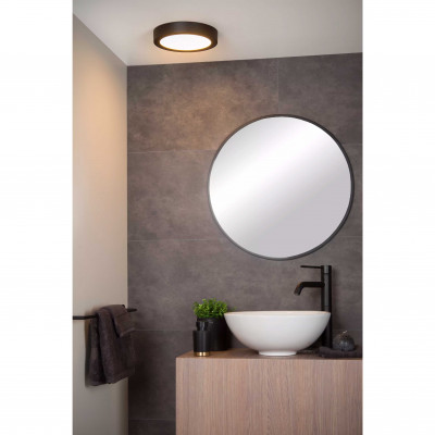 Lucide - Brice LED - Lampada da soffitto grande rotonda in alluminio con diffusore a led dimmerabile - 1 Lampadina Led Integrato 15W - Lumen 1100 - Gradi Kelvin 3000k Luce Calda - 44 - SKU: 28116/24/