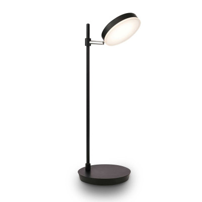  Maytoni - Fad - Lampada a tavolo a LED in metallo con diffusore orientabile dal design moderno - Colore: Nero - 1 Lampadina Led Integrato 9W - Lumen 450 - Gradi Kelvin 3000k Luce Calda - IP20 - SKU: MOD070TL-L8B3K 