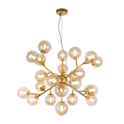Maytoni - Dallas - Sospensione con struttura in metallo e diffusori in vetro - Colore: Oro - 24 Lampadine G9 28W - IP20 - SKU: MOD545PL-24G