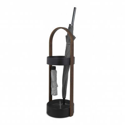 Umbra Hub Portaombrelli con vaschetta e fondo idrorepellente Colore: Nero