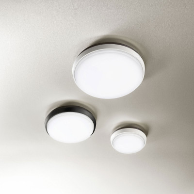 Fabas Luce - Olly - Lampada a soffitto a LED per esterno struttura in alluminio dal design moderno - 1 Lampadina 30W - Lumen 2800 - Gradi Kelvin 3000k Luce Calda - 54 - SKU: 3315-65