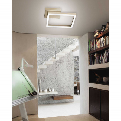 Fabas Luce - Bard - Plafoniera grande dal design moderno a LED con struttura in metallo - 1 Lampadina Led Integrato 39W - Lumen 3510 - Gradi Kelvin 3000k Luce Calda - IP20 - SKU: 3394-61