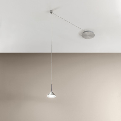 Fabas Luce - Isabella - Lampada a sospensione a LED con struttura in metallo dal design moderno - 1 Lampadina Led Integrato 8W - Lumen 720 - Gradi Kelvin 3000k Luce Calda - IP20 - SKU: 3410-41