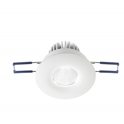 Fabas Luce - Sigma - Faretto da incasso rotondo con 1 luce a LED e struttura in alluminio - Colore: Bianco - 1 Lampadina Led Integrato 7W - Lumen 800 - Gradi Kelvin 3000k Luce Calda - 40 - SKU: 3445-72-342