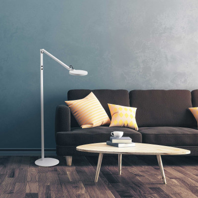 Fabas Luce - Regina - Piantana moderna orientabile a LED dimmerabile con struttura in metallo - 1 Lampadina Led Integrato 9W - Lumen 1000 - Gradi Kelvin 3000k-4000k - IP20 - SKU: 3551-11