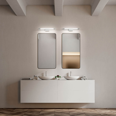 Fabas Luce - Rapallo - Applique da parete a LED media con struttura in metallo design moderno - 1 Lampadina Led Integrato 14W - Lumen 1470 - Gradi Kelvin 3000k Luce Calda - 44 - SKU: 3552-26