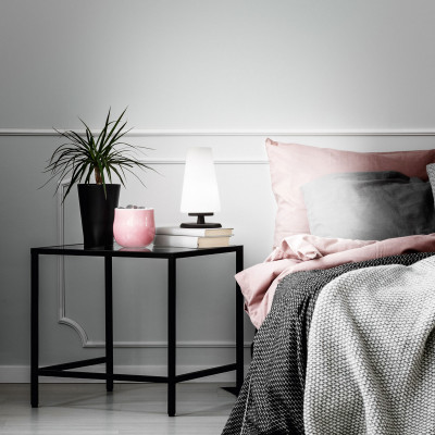 Fabas Luce - Milady - Lampada da comodino in metallo con paralume in vetro dal design moderno - 1 Lampadina G9 33W - IP20 - SKU: 3576-30