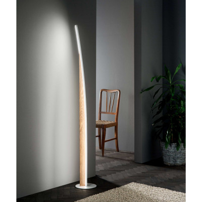 Fabas Luce - Cordoba - Piantana Lampada da terra a LED dallo stile moderno - Colore: Bianco - 1 Lampadina Led Integrato 35W - Lumen 3740 - Gradi Kelvin 3000k Luce Calda - IP20 - SKU: 3697-10-102