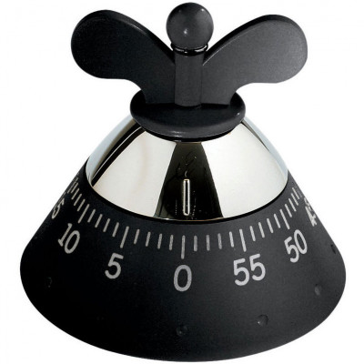 Alessi Kitchen Timer Timer per Cucina Colore: Nero