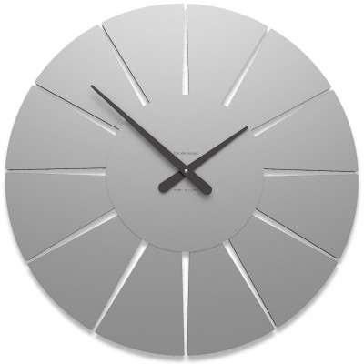 CalleaDesign - Extreme - Orologio da parete rotondo medio dal design moderno ed elegante - Colore: Alluminio - SKU: 10-212-2