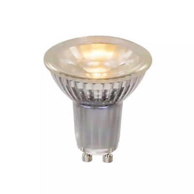Lucide - Lampadina MR16 con Bulbo a Led dimmerabile - Ø 5 cm - GU10 - Colore: Trasparente - 1 Lampadina GU10 5W - Lumen 350 - Gradi Kelvin 2700k Luce Calda - IP 20 - SKU: 49008/05/60