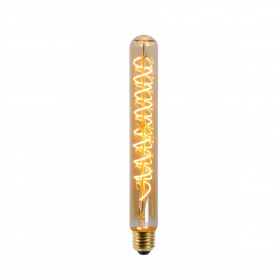Lucide - Lampadina T32 - Bulbo a filamente LED dimmerabile - Ø 3,2 cm - E27 - Colore: Ambra - 1 Lampadina E27 5W - Lumen 380 - Gradi Kelvin 2200k Luce Calda - IP 20 - SKU: 49035/25/62