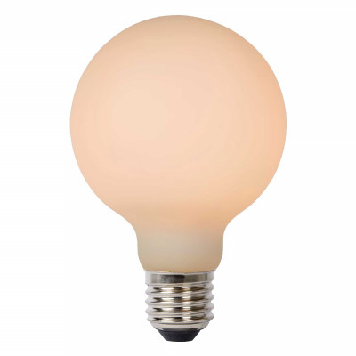 Lucide - Lampadina G80 - Bulbo a filamento LED dimmerabile a 3 Step - Ø 8 cm - E27 - Colore: Giallo Tenue - 1 Lampadina E27 8W - Lumen 1080 - Gradi Kelvin 2700k Luce Calda - IP 20 - SKU: 49066/08/61